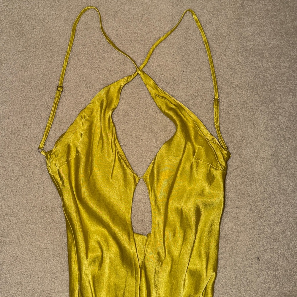 Zara XS DRESS SATIN MAXI WITH SLIT - Picture 9 of 11